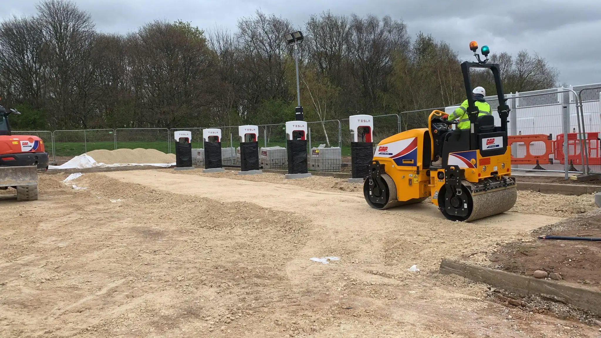 FI Construction groundworks at an EV charging site